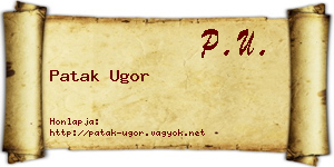 Patak Ugor névjegykártya